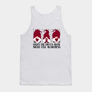 Gnome One Fights Alone Sickle Cell Awareness Tank Top